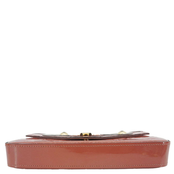 LOUIS VUITTON Valentine Dog Felicie Monogram Vernis Crossbody Bag Orange