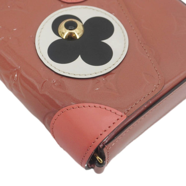 LOUIS VUITTON Valentine Dog Felicie Monogram Vernis Crossbody Bag Orange