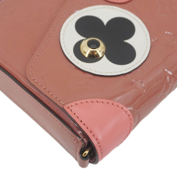 LOUIS VUITTON Valentine Dog Felicie Monogram Vernis Crossbody Bag Orange