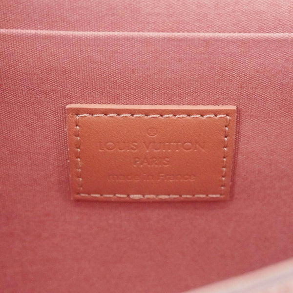 LOUIS VUITTON Valentine Dog Felicie Monogram Vernis Crossbody Bag Orange