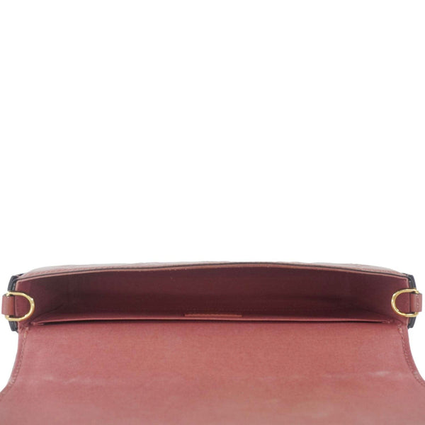 LOUIS VUITTON Valentine Dog Felicie Monogram Vernis Crossbody Bag Orange