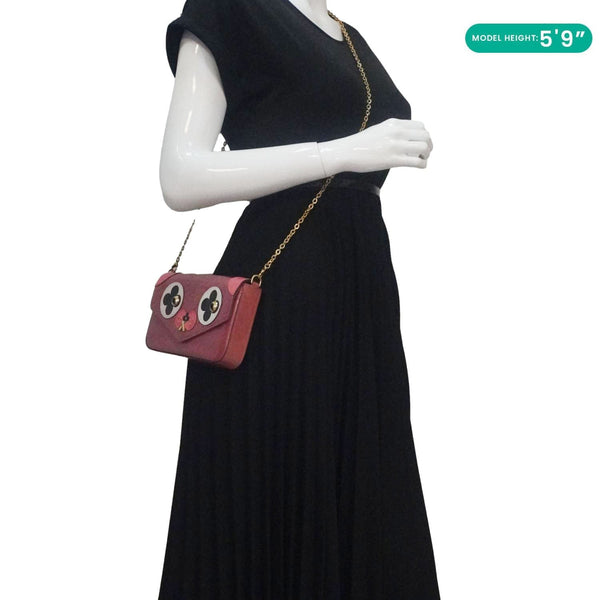 LOUIS VUITTON Valentine Dog Felicie Monogram Vernis Crossbody Bag Orange