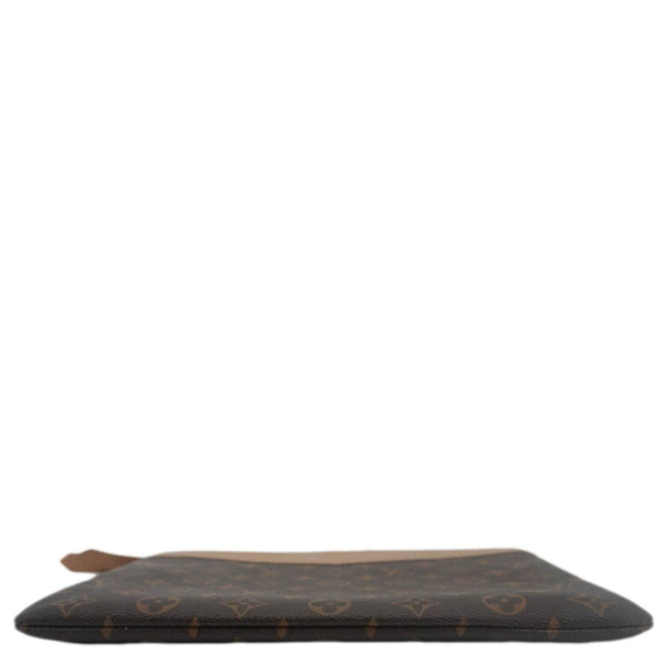 LOUIS VUITTON Daily Pouch Monogram Canvas Clutch Brown
