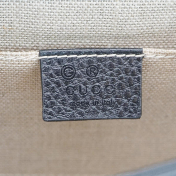GUCCI Interlocking GG Leather Crossbody Bag Black 510304