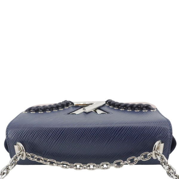 LOUIS VUITTON Twist MM Braided Epi Leather Shoulder Bag Blue