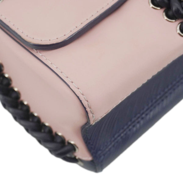 LOUIS VUITTON Twist MM Braided Epi Leather Shoulder Bag Blue