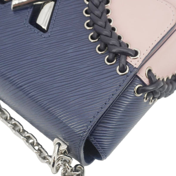LOUIS VUITTON Twist MM Braided Epi Leather Shoulder Bag Blue