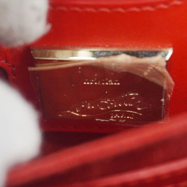 CHRISTIAN LOUBOUTIN Paloma Small Patches Leather Top Handle Crossbody Bag Brown