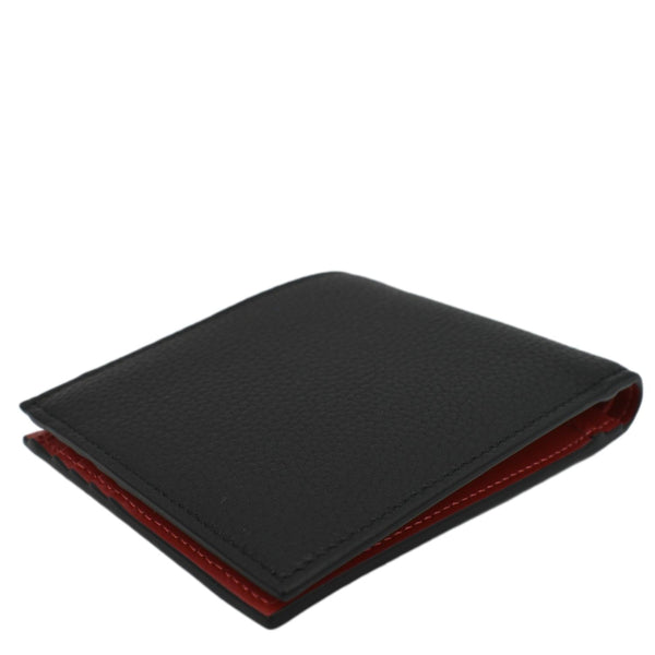 CHRISTIAN LOUBOUTIN Coolcard Grained Calf Leather Bifold Wallet Black