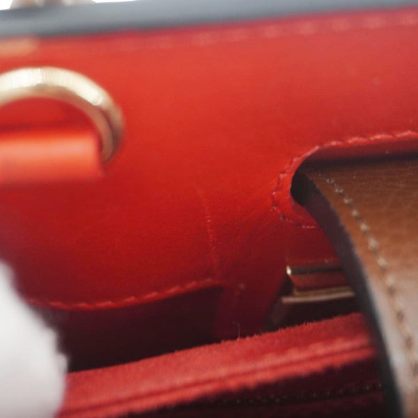 CHRISTIAN LOUBOUTIN Paloma Small Patches Leather Top Handle Crossbody Bag Brown