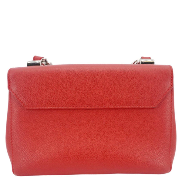 LOUIS VUITTON Lockme II BB Pebbled Leather Crossbody Bag Rubis