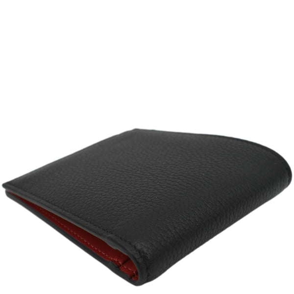 CHRISTIAN LOUBOUTIN Coolcard Grained Calf Leather Bifold Wallet Black