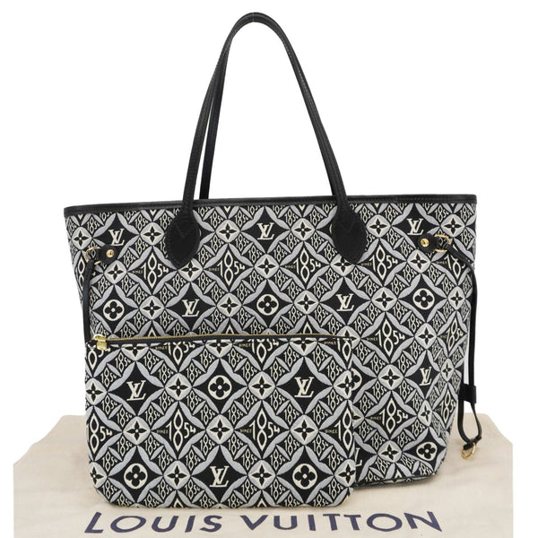 LOUIS VUITTON Since 1854 Neverfull MM Jacquard Shoulder Bag Black