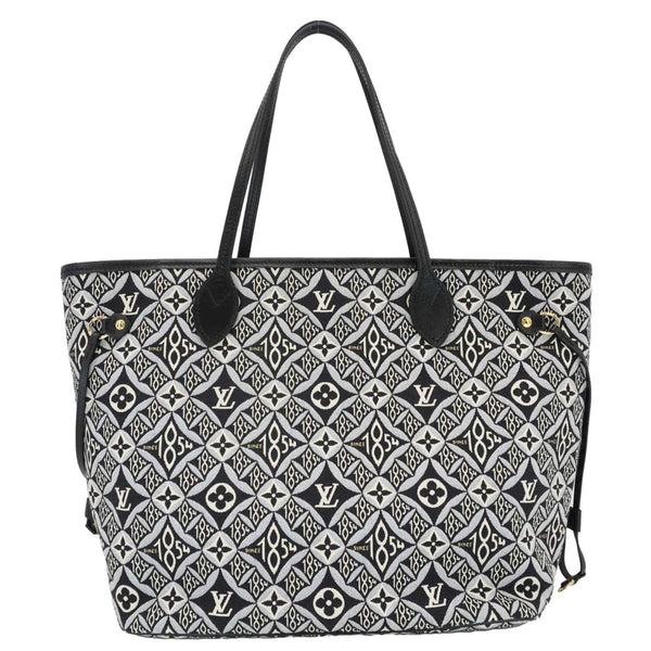 LOUIS VUITTON Since 1854 Neverfull MM Jacquard Shoulder Bag Black