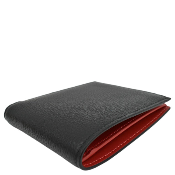 CHRISTIAN LOUBOUTIN Coolcard Grained Calf Leather Bifold Wallet Black