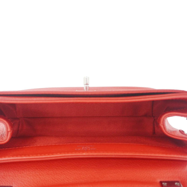 LOUIS VUITTON Lockme II BB Pebbled Leather Crossbody Bag Rubis