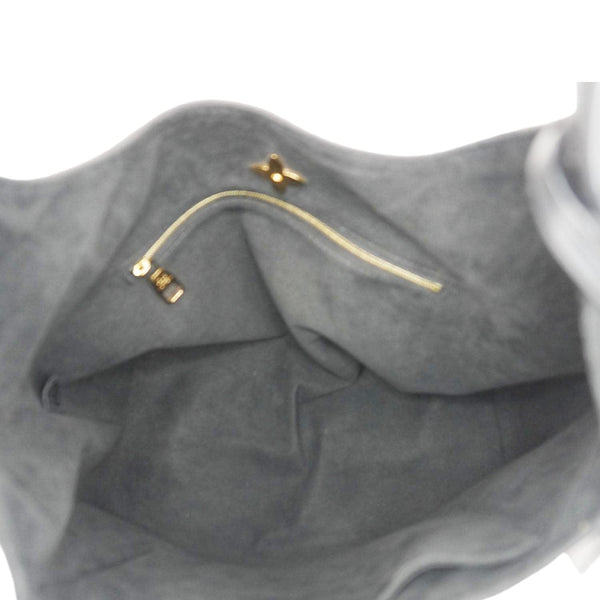 LOUIS VUITTON Flower Monogram Canvas Hobo Bag Brown