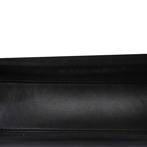 CHANEL Kelly Nano Quilted Aged Calfskin Leather Top Handle Shoulder Bag Black