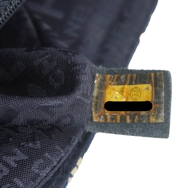 CHANEL Coco Mark No 5 Icon Canvas Chain Shoulder Bag Navy Blue