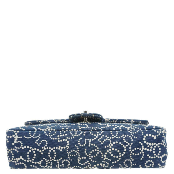 CHANEL Coco Mark No 5 Icon Canvas Chain Shoulder Bag Navy Blue