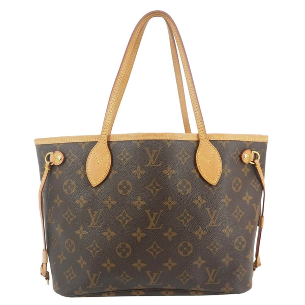 LOUIS VUITTON Neverfull PM Monogram Canvas Tote Bag Brown