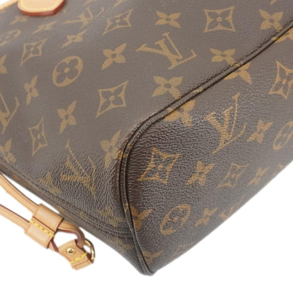 LOUIS VUITTON Neverfull PM Monogram Canvas Tote Bag Brown