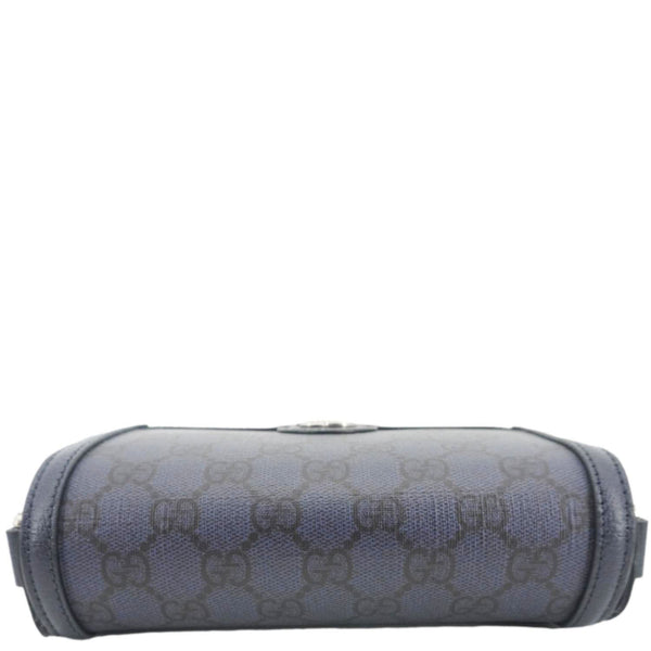 GUCCI Ophidia Super Mini GG Supreme Canvas Shoulder Bag Navy Blue 795466