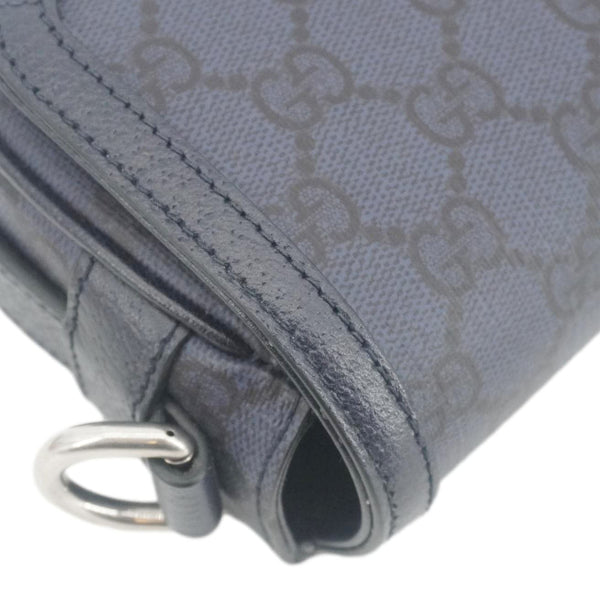 GUCCI Ophidia Super Mini GG Supreme Canvas Shoulder Bag Navy Blue 795466