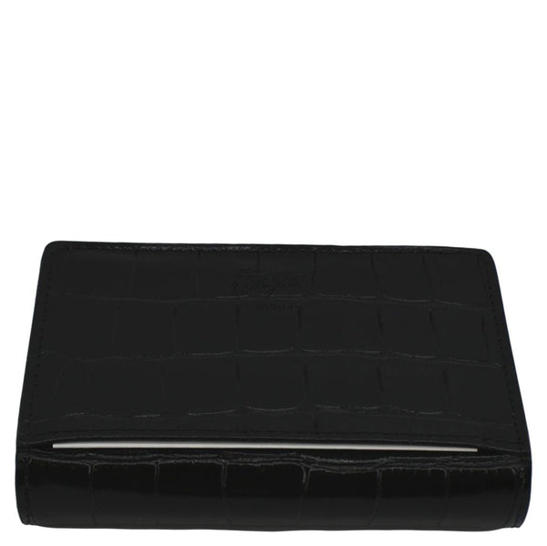 CHRISTIAN LOUBOUTIN Loubeka Leather Card Case Wallet Black