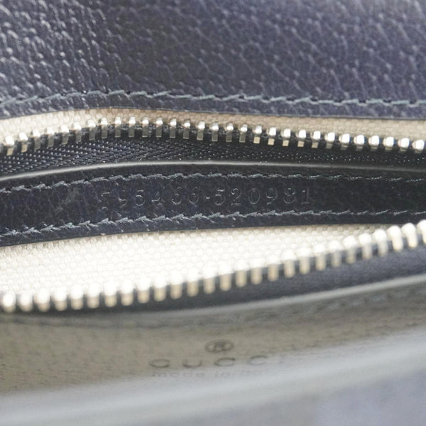 GUCCI Ophidia Super Mini GG Supreme Canvas Shoulder Bag Navy Blue 795466