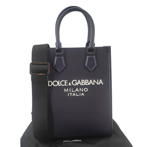 DOLCE & GABBANA Small Nylon Crossbody Bag Navy Blue