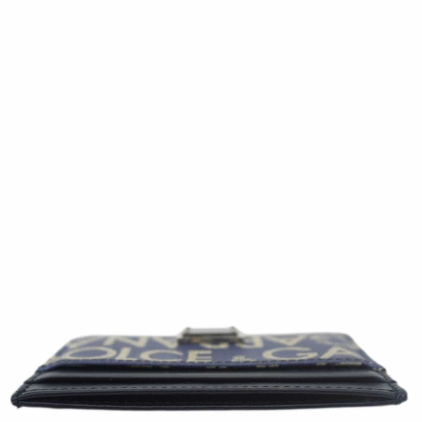 DOLCE & GABBANA Coated Jacquard Canvas Card Holder Blue