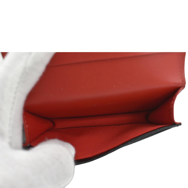 CHRISTIAN LOUBOUTIN Loubeka Leather Card Case Wallet Black