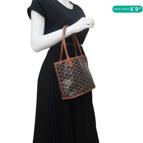 GOYARD Anjou Mini Canvas Shoulder Bag Black