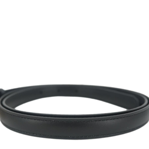 SALVATORE FERRAGAMO Gancini Buckle Reversible Leather Belt Black Size 44