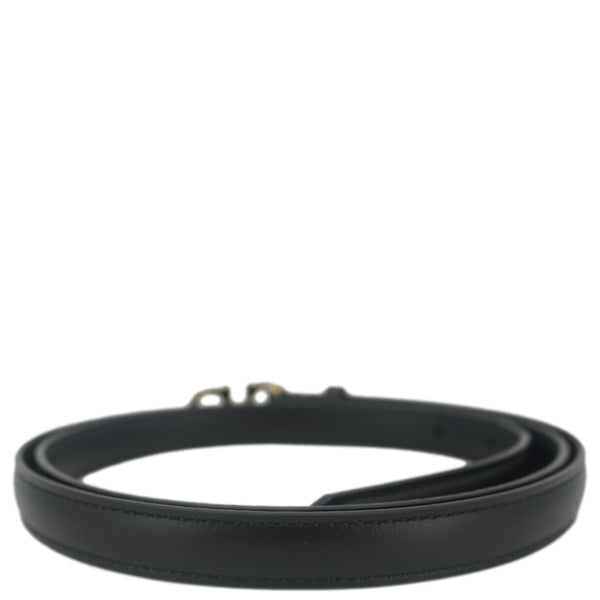 SALVATORE FERRAGAMO Gancini Buckle Reversible Leather Belt Black Size 44