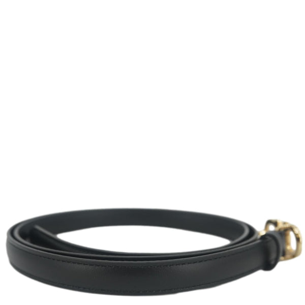 SALVATORE FERRAGAMO Gancini Buckle Reversible Leather Belt Black Size 44