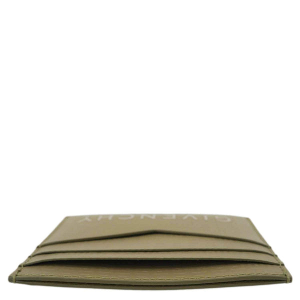 GIVENCHY 4G Micro Calfskin Leather Card Holder Khaki