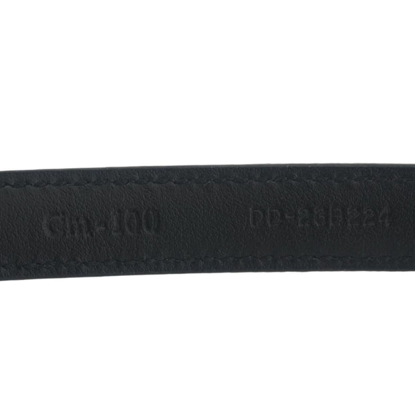 SALVATORE FERRAGAMO Gancini Buckle Reversible Leather Belt Black Size 44