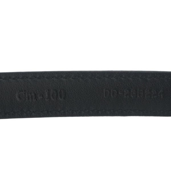 SALVATORE FERRAGAMO Gancini Buckle Reversible Leather Belt Black Size 44