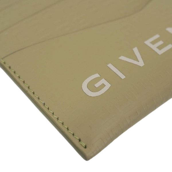 GIVENCHY 4G Micro Calfskin Leather Card Holder Khaki