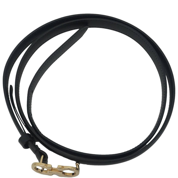SALVATORE FERRAGAMO Gancini Buckle Reversible Leather Belt Black Size 44