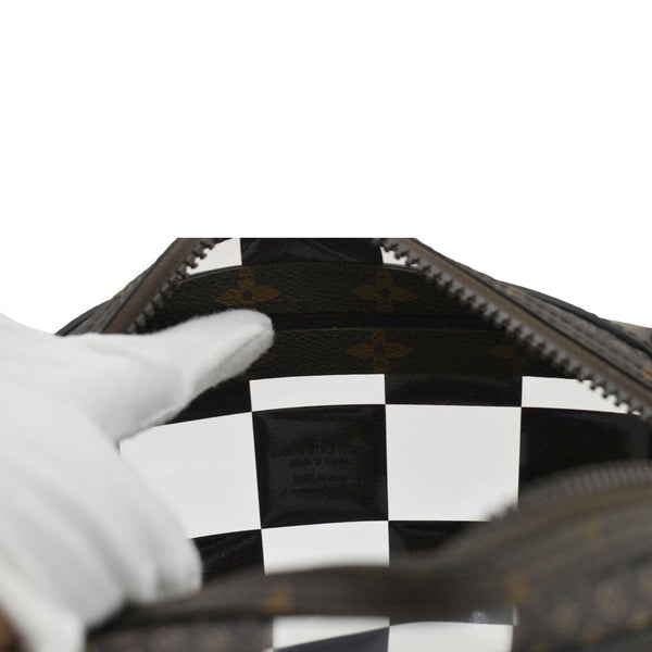 LOUIS VUITTON Chess Soft Trunk Monogram Canvas Crossbody Bag Brown