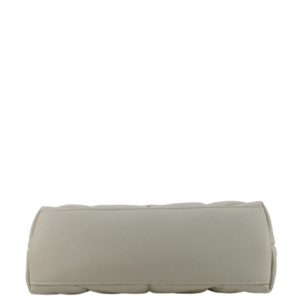 YVES SAINT LAURENT Loulou Puffer Quilted Leather Shoulder Bag Light Grey