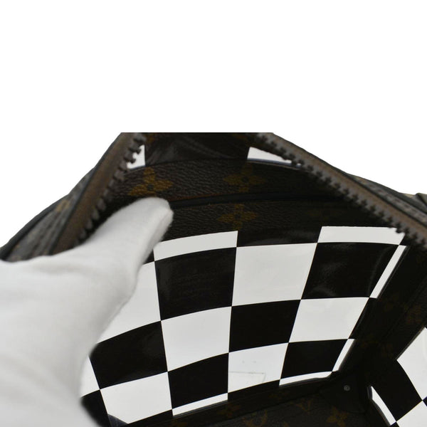 LOUIS VUITTON Chess Soft Trunk Monogram Canvas Crossbody Bag Brown