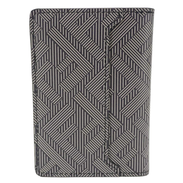FENDI Shadow Leather Card Holder Gray