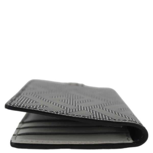 FENDI Shadow Leather Card Holder Gray