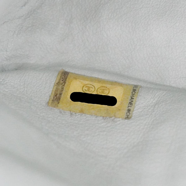 CHANEL Classic Double Flap Small Quilted Leather Shoulder Bag Light Green