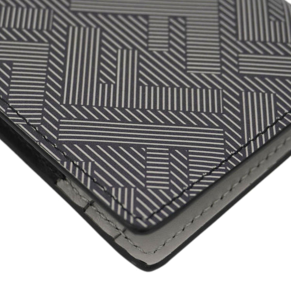 FENDI Shadow Leather Card Holder Gray