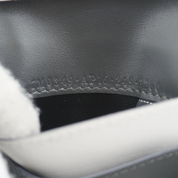 FENDI Shadow Leather Card Holder Gray